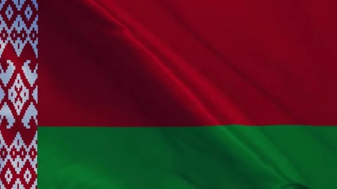 Belarus National Waving Flag, Motion Animation of Belarus National Flag Stock Footage 304023219