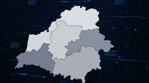 Belarus network map Stock Footage 87976886
