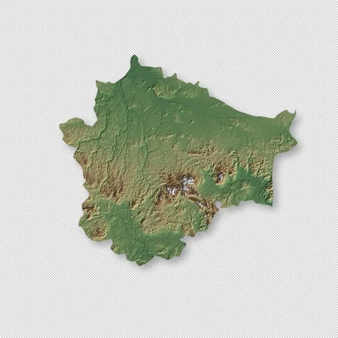 Belarus Rotating 3D Relief Map Seamless Loop, Alpha Channel 4K Video stock 340725983