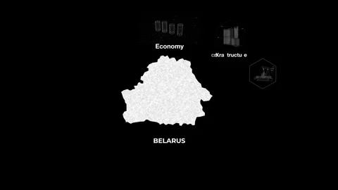 Belarus technology map with animated charts Stock Footage 340978238
