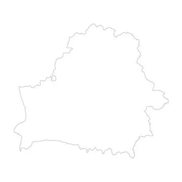 Belarus vector country map outline Stock Illustration