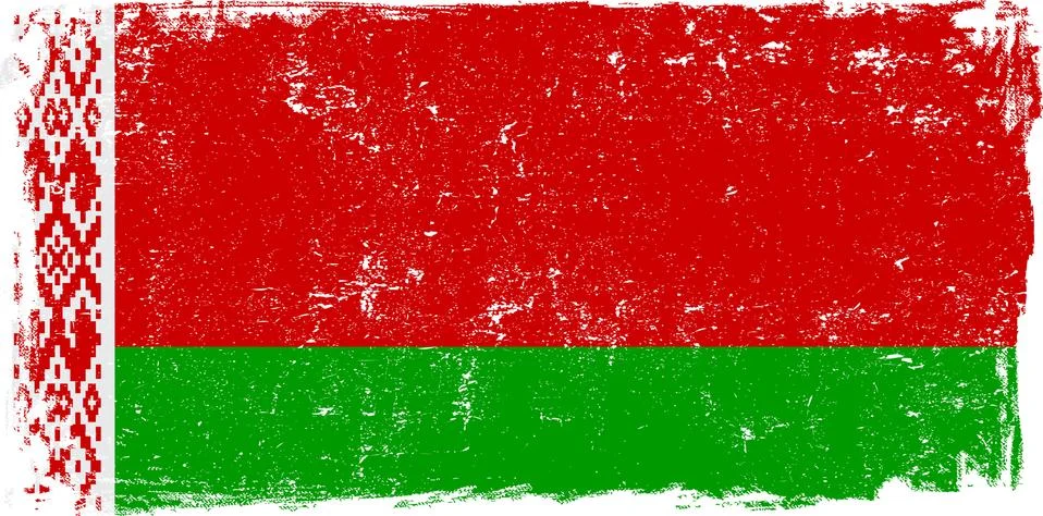 Belarus Vector Flag on White Stock Illustration