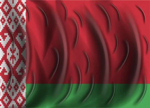 Belarus wind flag イラスト素材