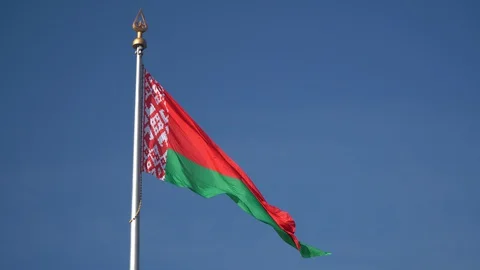 Belarusian Flag Video stock 128455369