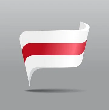 Belarusian flag map pointer layout. Vector illustration. 스톡 일러스트