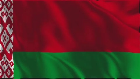 Belarusian flag waving slowly Stock-Footage 337561508