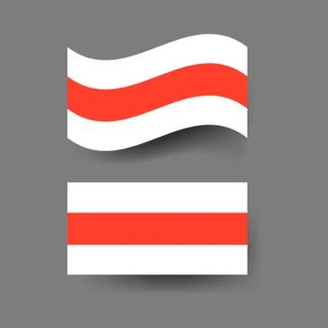 Belarusian flag on a white background. Stock Illustration