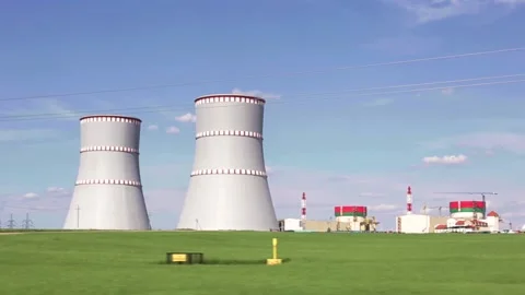 Belarusian nuclear power plant. Stock Footage 134281090