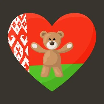 Belarusian Teddy Bears Stock Illustration