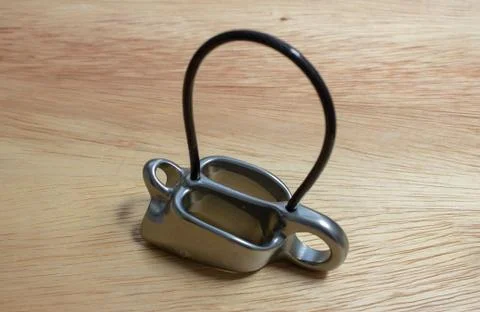 Belay device (ATC) with guide mode function Stock Photos