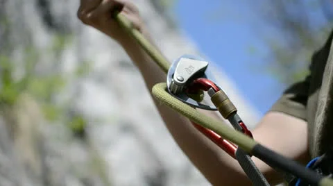 Belay device Stock Footage 24175479