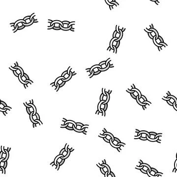 Belcher rolo chain vector seamless pattern Stock Illustration