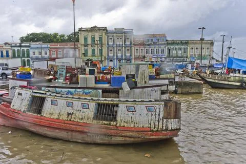 Belem Port view, Amazon Basin, Brazil, South America Foto stock