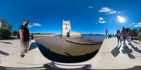 Belém Tower 360 VR Vídeo Stock 94370587