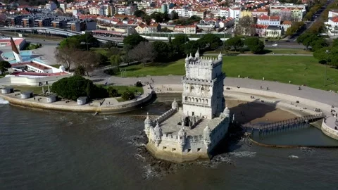 Belém Tower I Torre de Belém Stock Footage 171039279