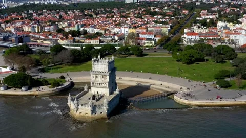 Belém Tower I Torre de Belém Stock Footage 171039952