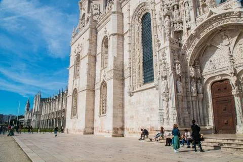 Belem Tower, the Jernimos Monastery, the Padro dos Descobrimentos Stock Photos