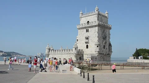 Belem Tower, Lisbon Stock Footage 25946721