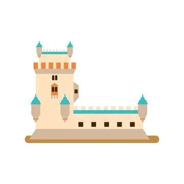 Belem Tower at Lisbon. Stock Illustration