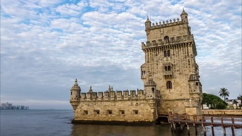 Belem Tower in Lisbon, Portugal Stock Footage 83663227