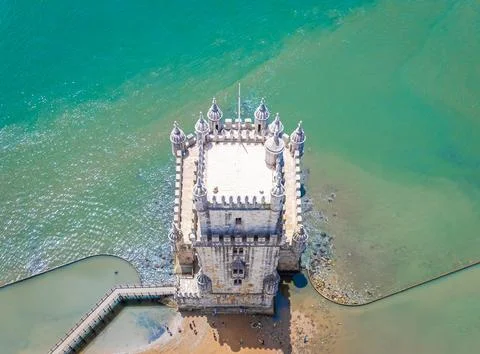 The Belem Tower or the Tower of Saint Vincent, the gateway to Lisbon, Portuga Stock Photos