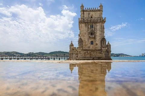 The Belem Tower or the Tower of Saint Vincent, the gateway to Lisbon, Portuga Stock-Fotos
