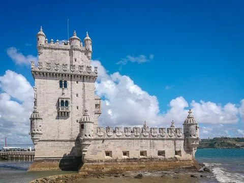 Belem tower or Tower of St Vincent. Lisbon, Portugal. Stock Photos