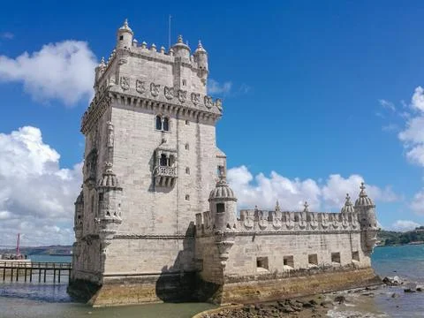 Belem tower or Tower of St Vincent. Lisbon, Portugal. Stock Photos