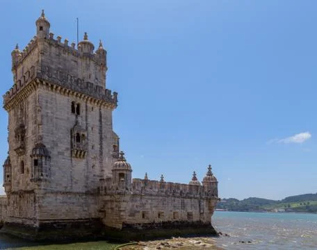 Belem Tower on the River Stock Photos