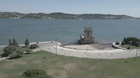 Belém Tower on a sunny day Stock Footage 277674414