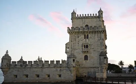 Belem Tower at sunset Foto stock