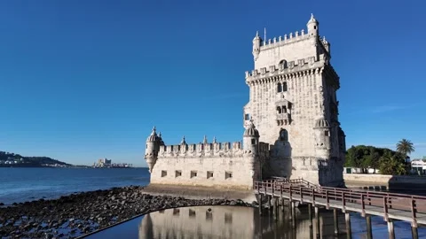 Belém Tower, Torre de Belém, Lisbon, Portugal Stock-Footage 297793602