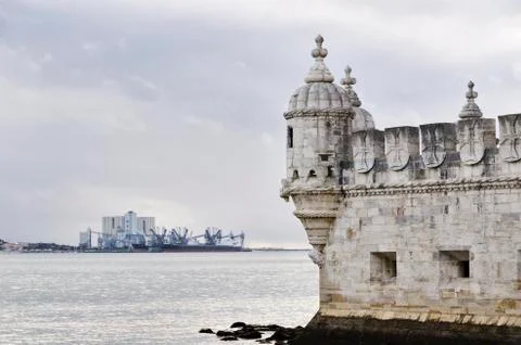 Belém Tower Torre de Belém built by Francisco de Arruda, Lisbon Stock Photos