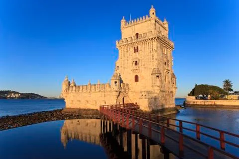 Belem Tower - Torre De Belem In Lisbon, Portugal Stock Photos