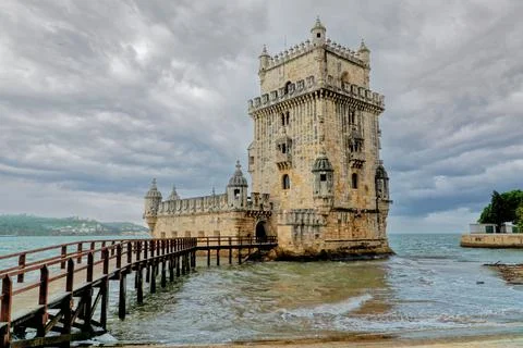 Belem tower - Torre de Belem in Lisbon - Portugal Stock Photos