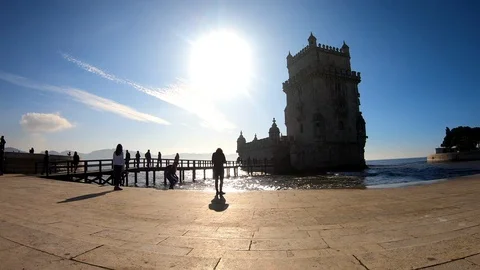 Belen tower time lapse Stock Footage 105777519