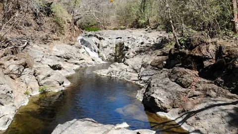 Belen waterfall approaching Stock Footage 127121697