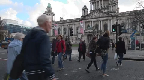 Belfast donegal Square 스톡 동영상 44171239