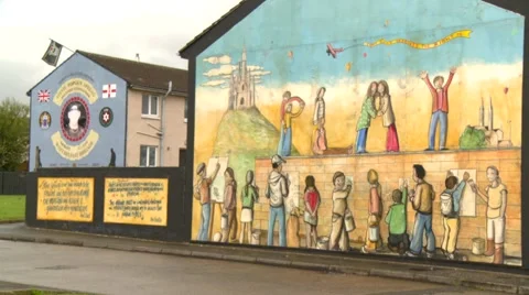 Belfast murals Stockbeeldmateriaal 891054