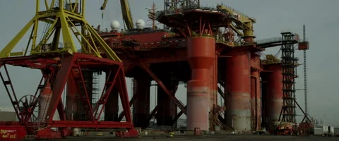 Belfast Oil-Rig Stock Footage 140261402