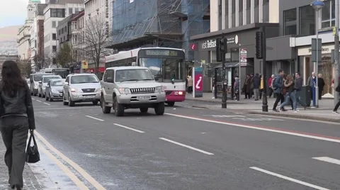 Belfast traffic 스톡 동영상 44171244
