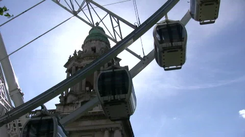 Belfast viewing wheel 9 Stock Footage 451143