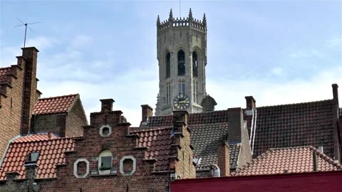 Belfry of Bruges, Belgium. Video stock 145375083