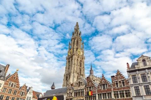 Belfry Tower in Antwerp Stock Photos
