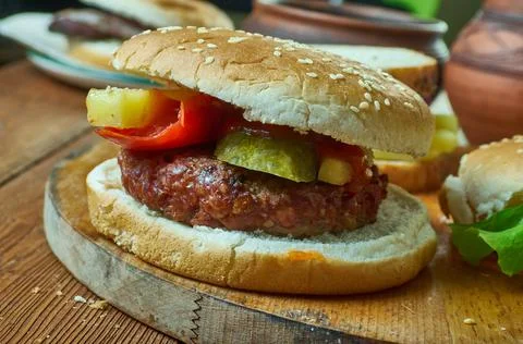 Belgian Bicky Burger Stock Photos