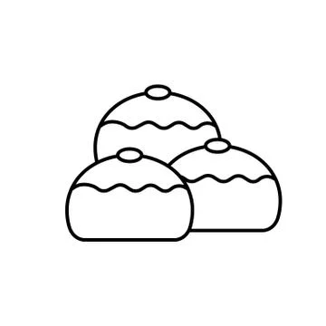 Belgian buns icon element of bakery icon for mobile concept and web apps. Thi Stock Illustration