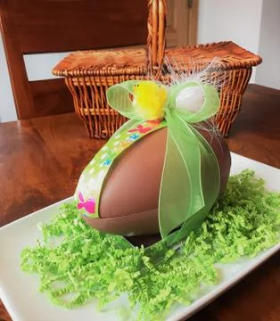 Belgian Chocolate Easter Egg Stock Photos