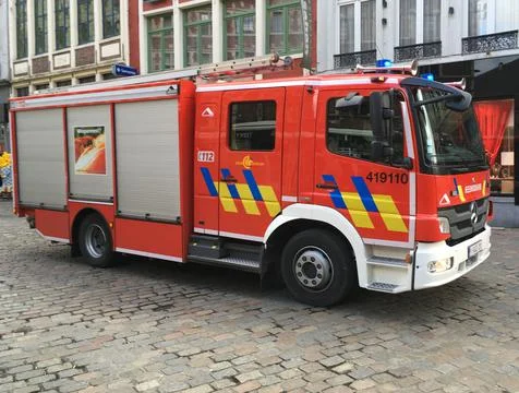 Belgian fire truck Stock Photos