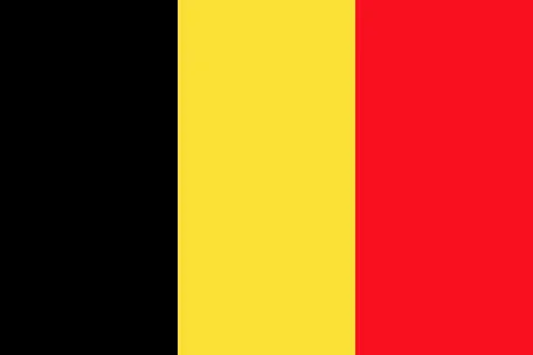 Belgian flag, flat layout, vector illustration Stock Illustration