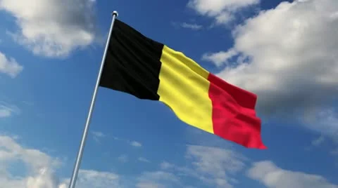 Belgian flag Video stock 11497726